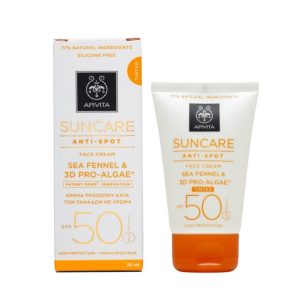 Apivita - Suncare anti-dark spot cream spf50 for normal to dry skin with color 50ml