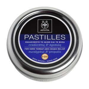 Apivita - Eucalyptus & propolis tablets for throat relief 45g