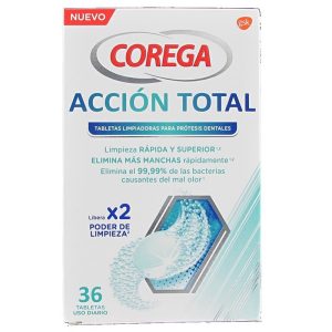 Corega - Total action for cleaning dental prosthesis 36 units