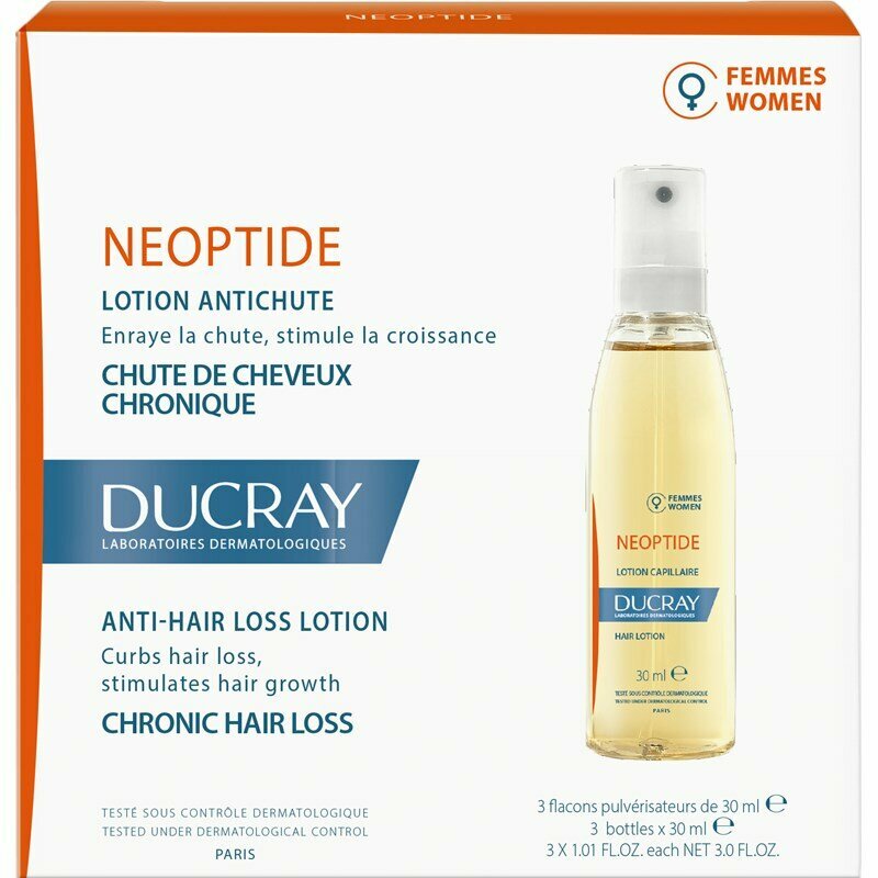 Ducray - Neoptide anti-chronic hair loss lotion woman 3x30ml