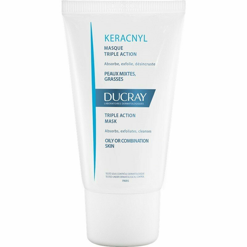 Ducray - Keracnyl triple-action mask for oily to acne prone skin 40ml