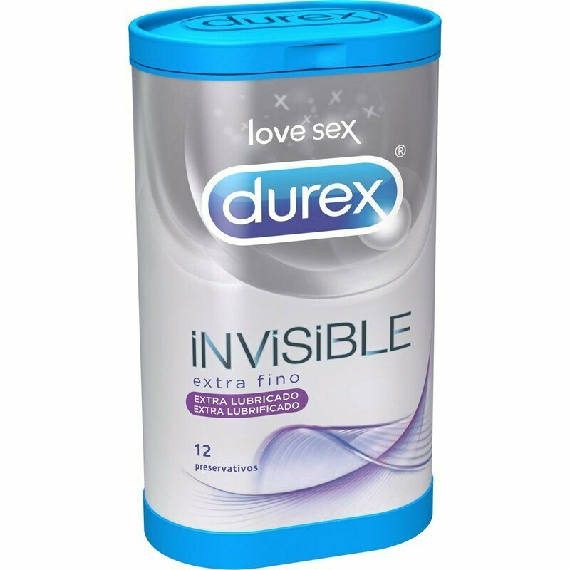 Durex - Invisible extra lubricated condoms 12units