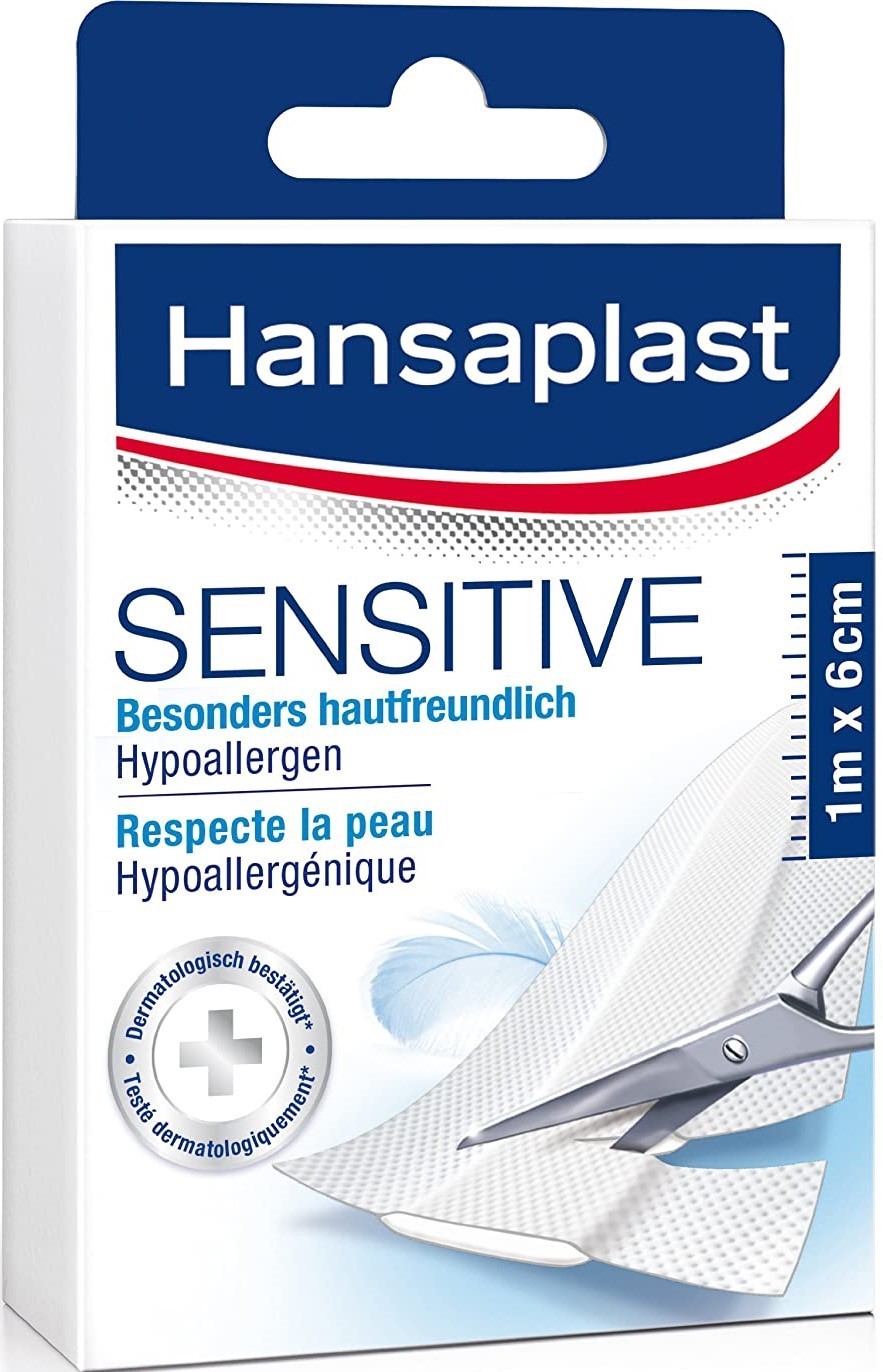 Hansaplast - Sensitive strips 1m x 6cm 10 units
