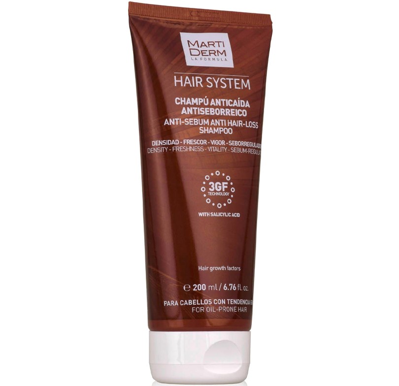 Martiderm - Hair system 3gf anti-seborrheic shampoo for hair loss 200ml