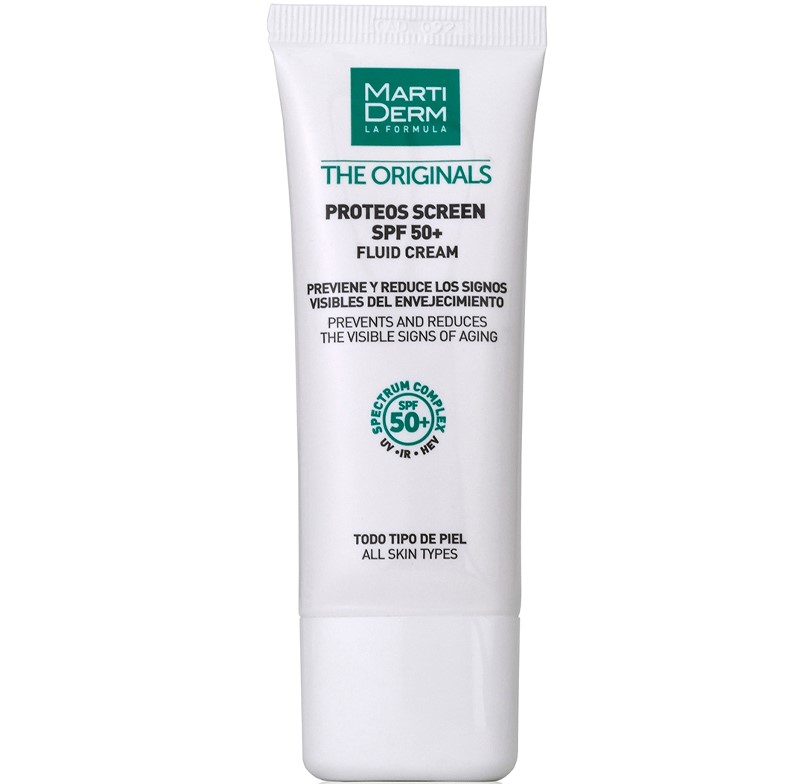 Martiderm - Proteos screen spf50+ fluid cream all skin types 40ml