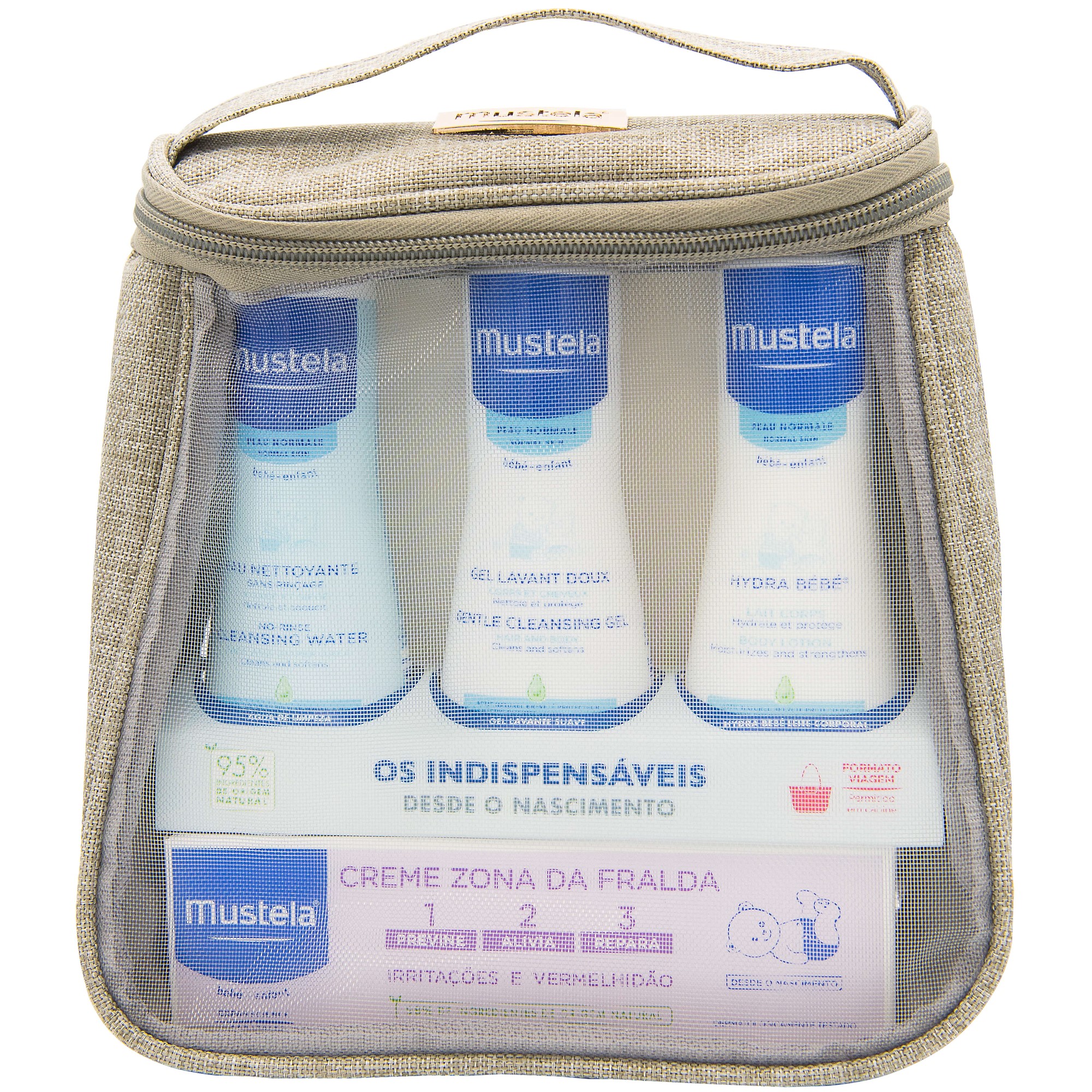 Mustela - Pink travel bag with the indispensable