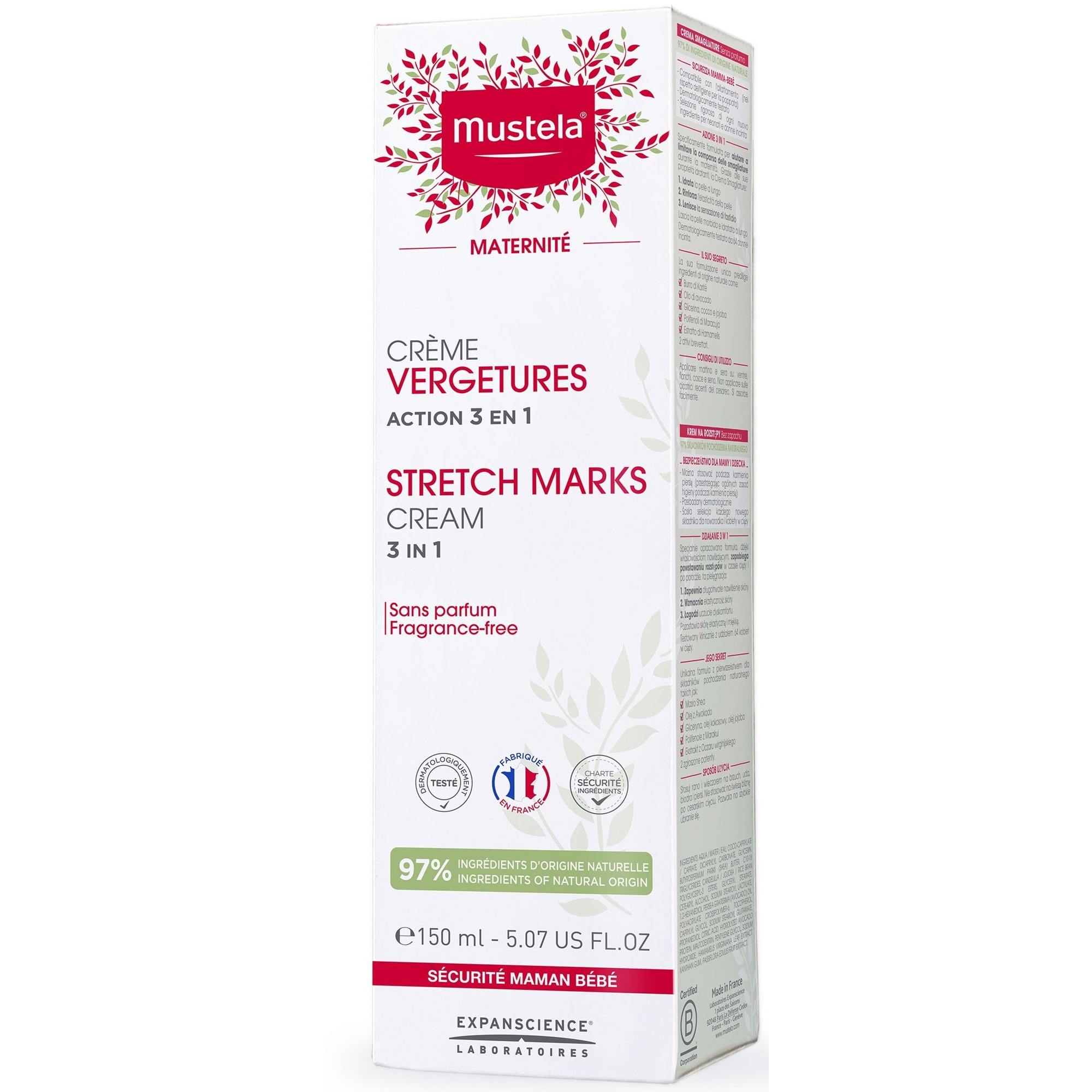 Mustela - Maternity stretch marks prevention cream fragrance free 150ml