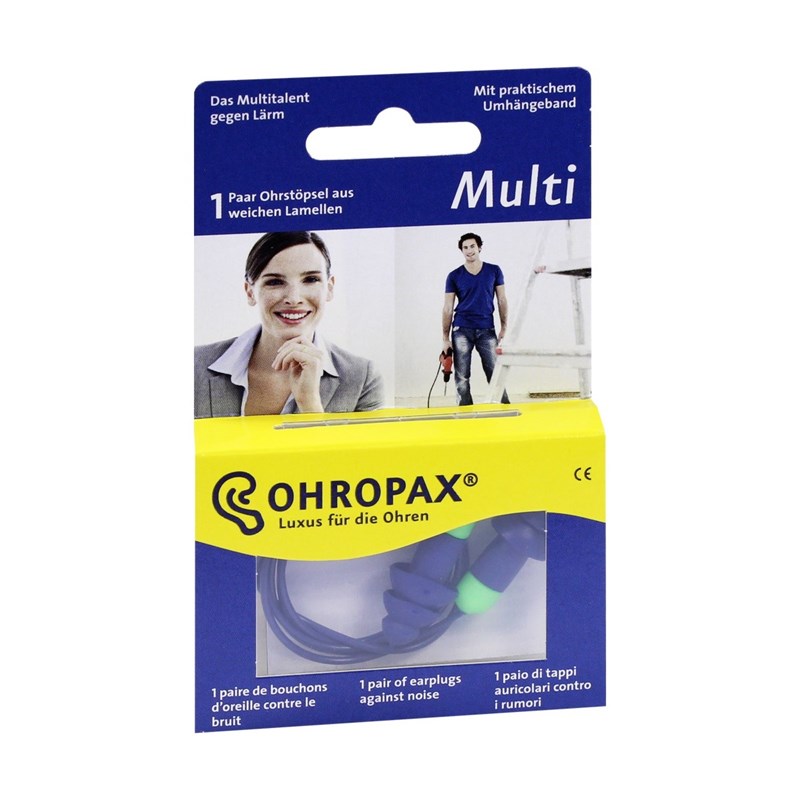 Ohropax - Multi caps wired 1 pair (assorted color)