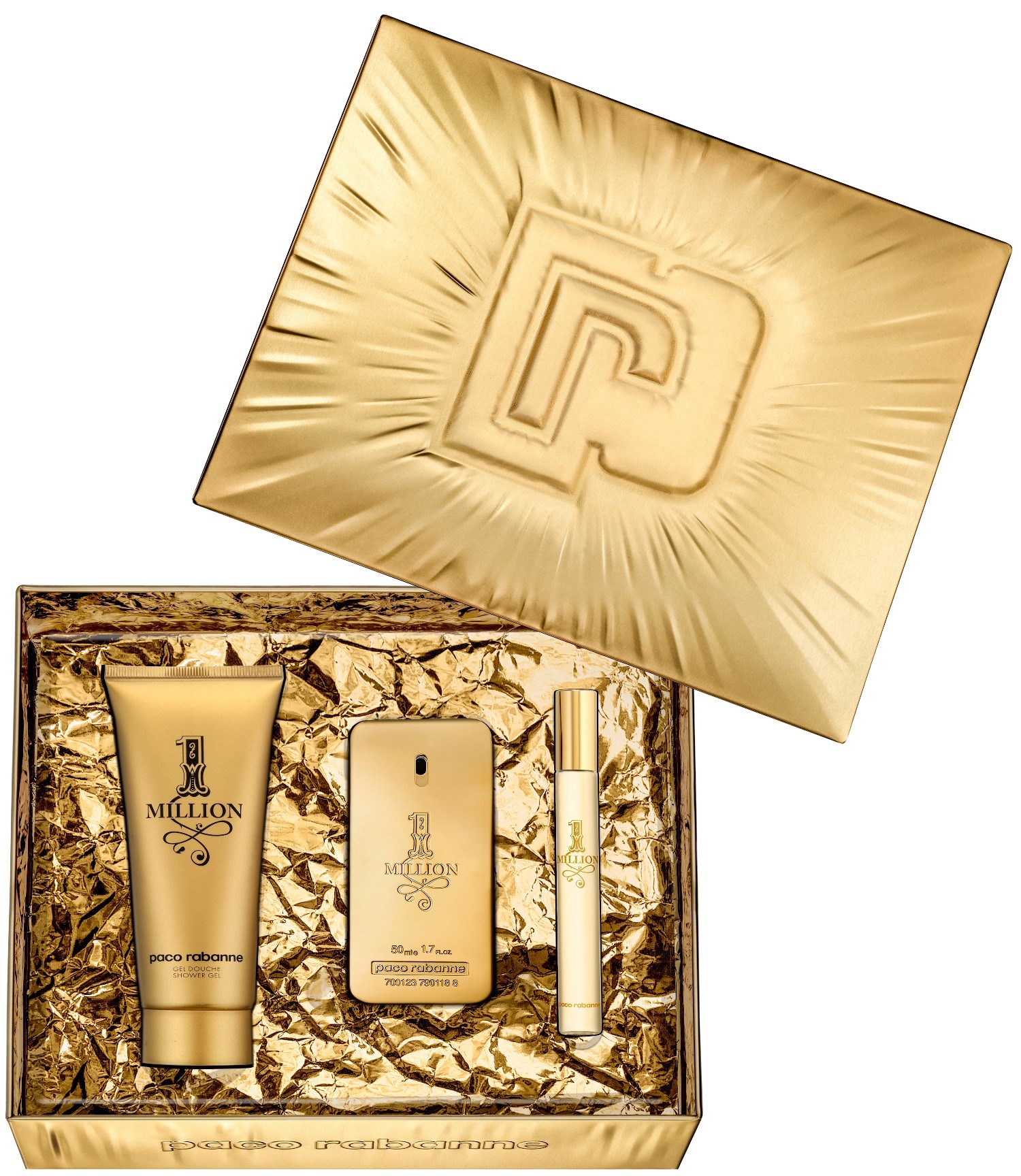 Paco Rabanne - 1 million for men eau de toillete 50ml + shower gel 50ml + edt 10ml