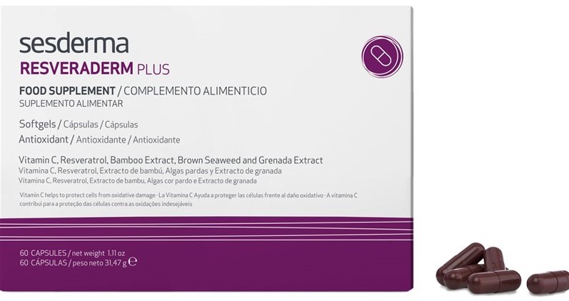 Sesderma - Resveraderm plus oral supplement for mature skin 60softgels