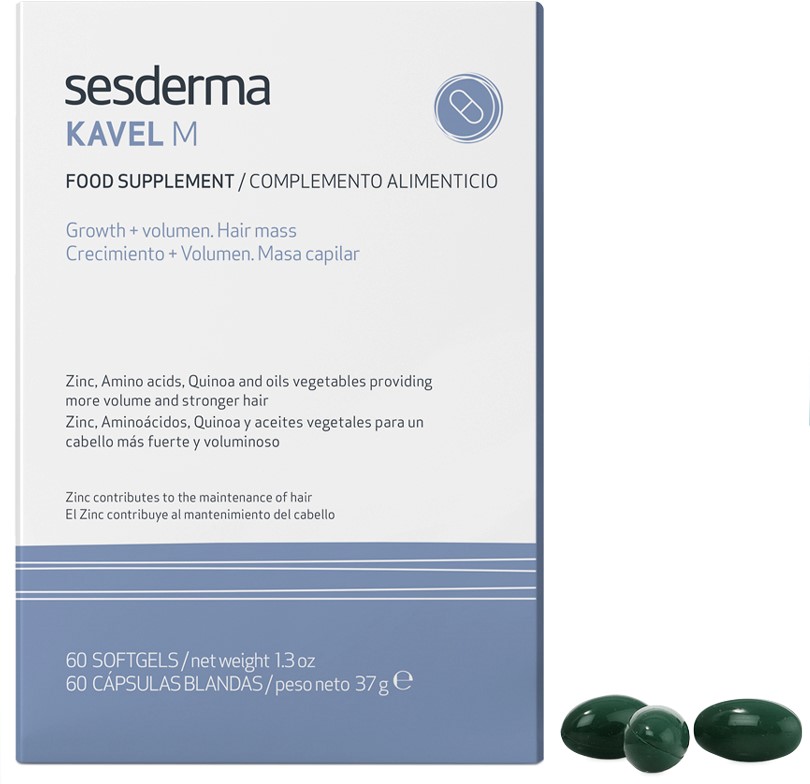 Sesderma - Kavel-m anti-hairloss + volume supplement 60caps