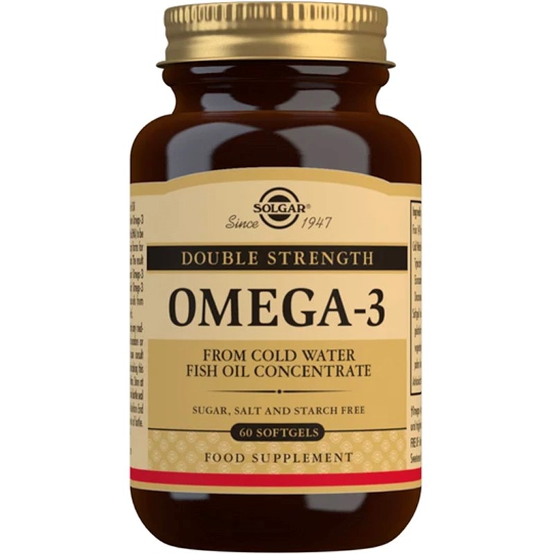 Solgar - Omega-3 double strenght for brain and cardiac health 60capsules