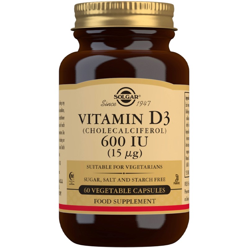 Solgar - Vitamin d3 600ui food supplement 60capsules