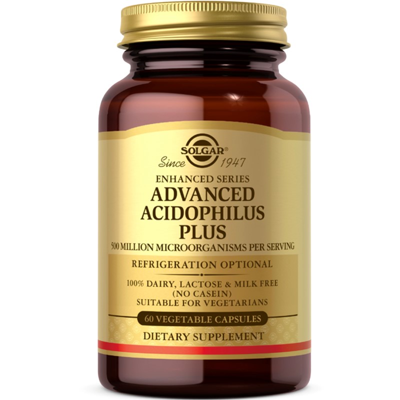 Solgar - Advanced acidophilus plus probiotic food supplement 60capsules