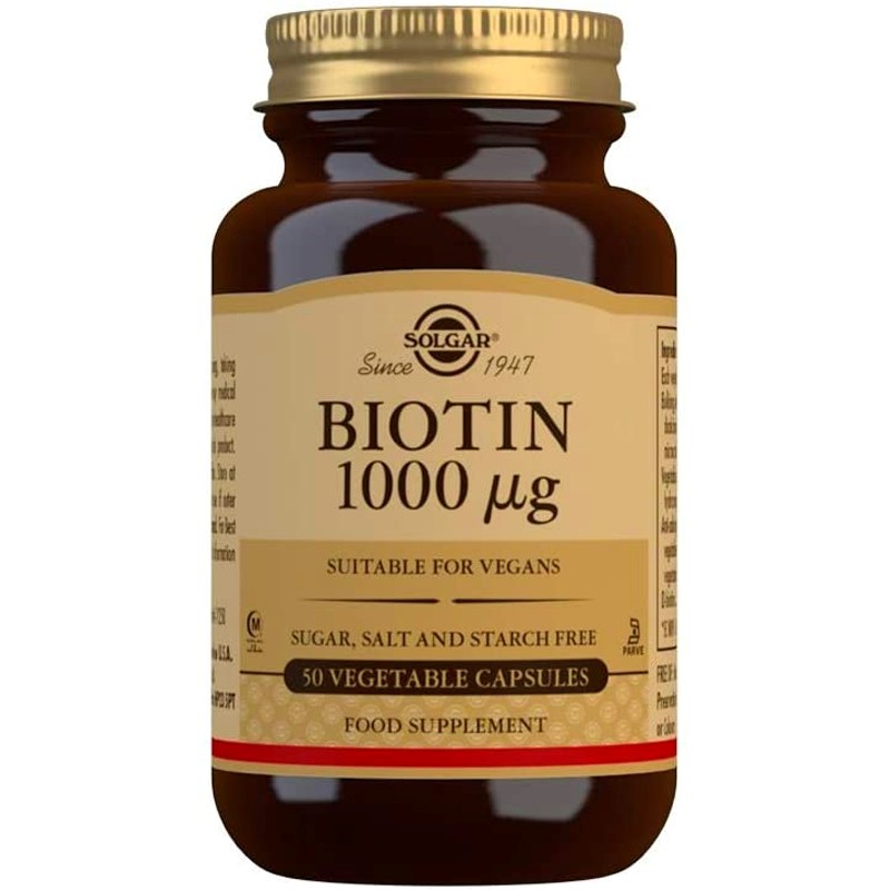 Solgar - Biotin 1000mcg food supplement 50capsules