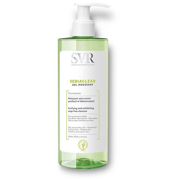 SVR - Sebiaclear gel moussant soap-free purifying cleanser for oily skin 400ml