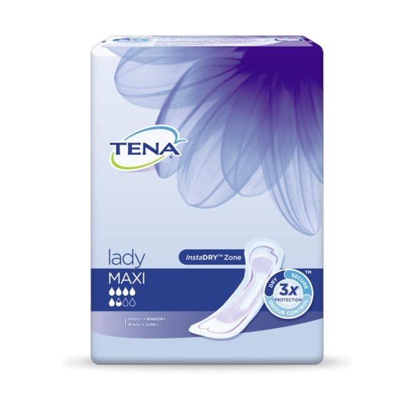 Tena - Lady maxi instadry pad triple protection 12 un.