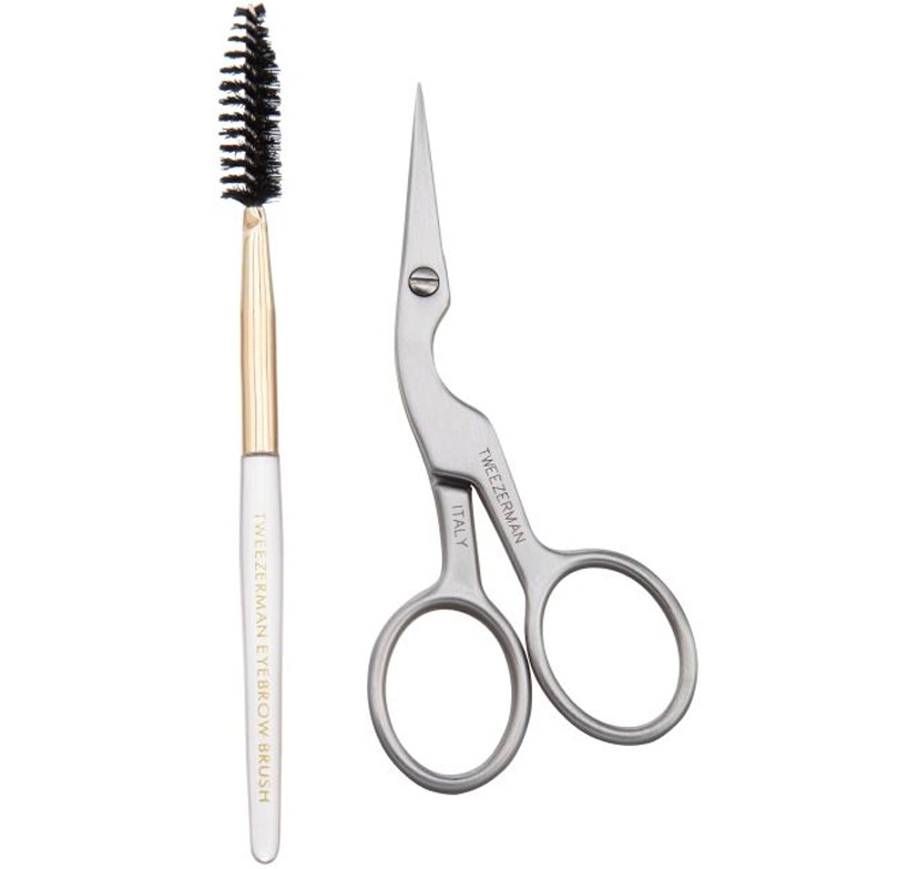 Tweezerman - Brow shaping scissors & brush