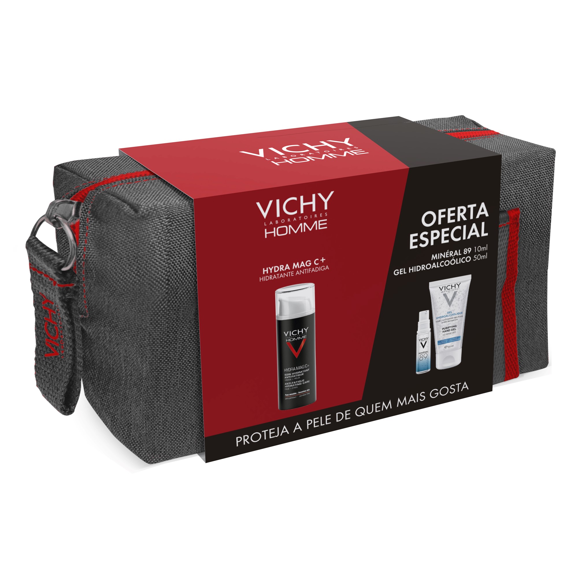 Vichy - Cofreet homme hydra mag c 50ml+ mineral 89 10ml + gel 50ml