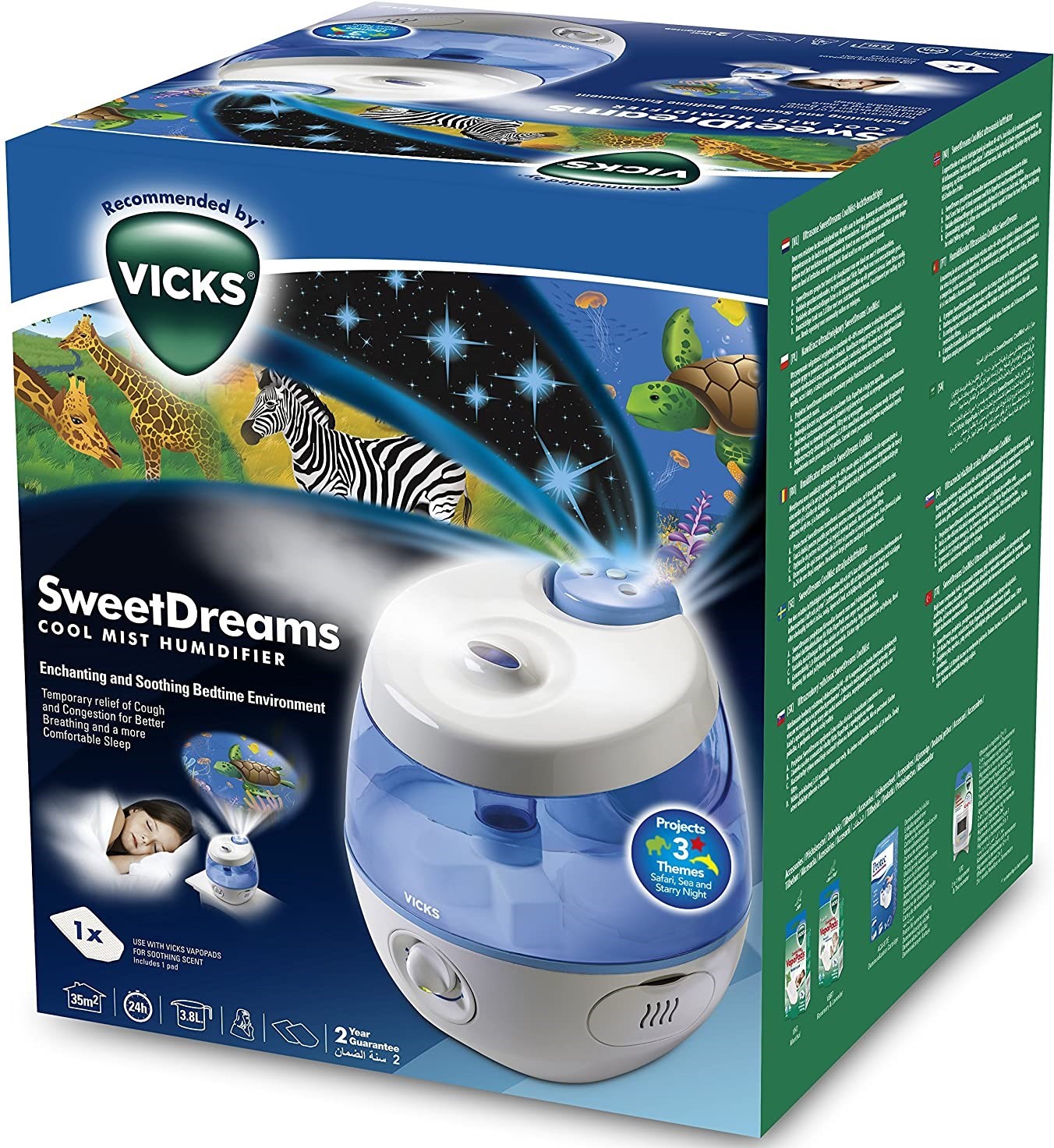 Vicks - Sweetdreams cool mist humidifier with projector