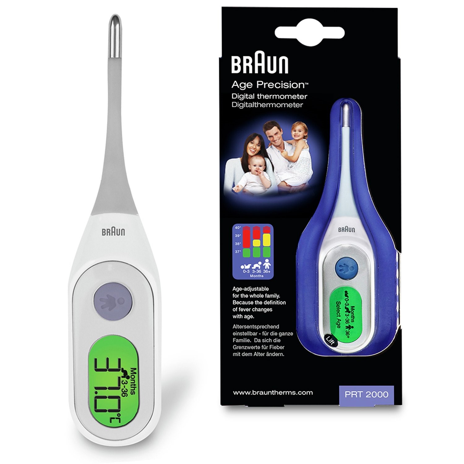 Braun - Water resistant digital thermometer age precision 1un.