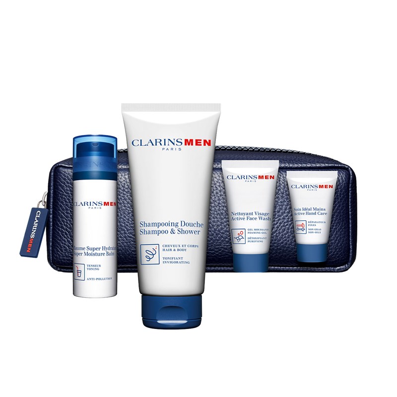 Clarins - Gift set moisture balm 50ml + shampooing 30ml + face wash 30ml + hand cream 12ml