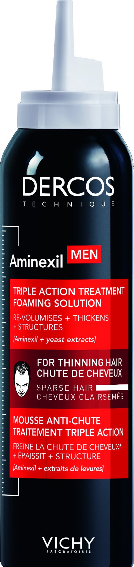 Dercos - Aminexil men triple action anti-hairloss foam 150ml