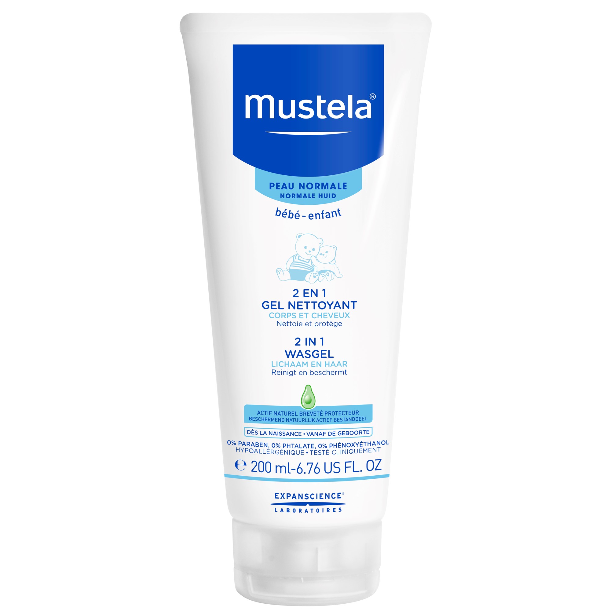Mustela - 2 in 1 hair and body wash gel 200ml