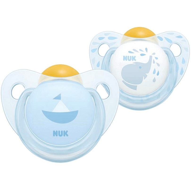 Nuk - Rose & blue latex soother 0-6months blue 2units