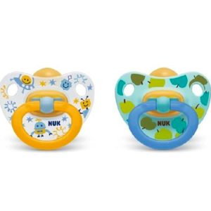 Nuk - Classic happy days kids soother latex 0-6m 2units assorted colors